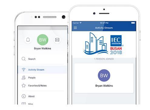 The IEC GM APP Information sent to all participants. More than 2700 accounts created. Key Features: - Activity Stream with gamification.