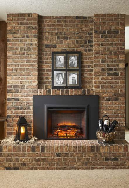 electric fireplace insert BEFORE Can be installed virtually anywhere in your home but is designed for installing into eisting fireplaces.