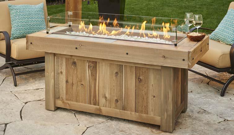 gas fire pit tables Light up the night and add ambiance to your outdoor space with beautiful gas fire pit tables.