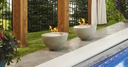 cove 30 fire pit bowl Natural Grey Supercast bowl with 30 round Stainless Steel burner Contemporary Natural