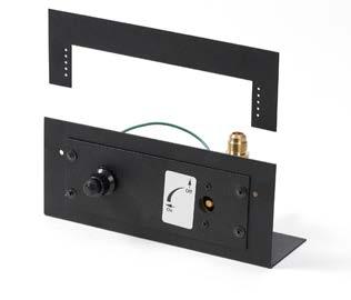 Timer is built into control panel Black powder coated panel with silver finish