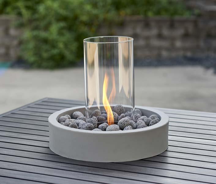 LP tank For outdoor use only Cove faux-concrete cylinder and tumbled lava rock available separately as accessory for already purchased Intrigue Optional CVRINT protective cover 11.