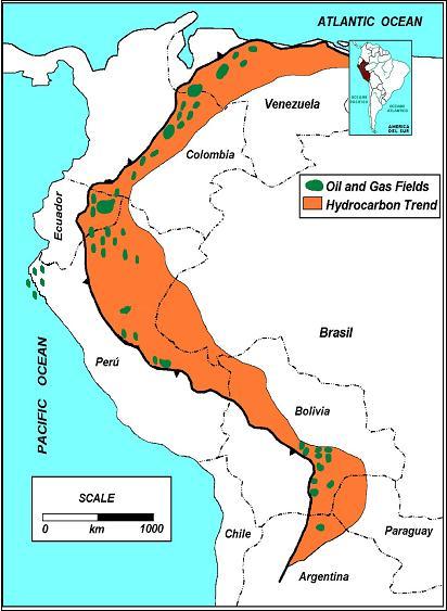 HC OCURRENCE IN PERU THE SUBANDEAN MEGATREND IN PERU 1. West Marañón Basin: Light Oil 2. East Marañón Basin: Heavy Oil 3.