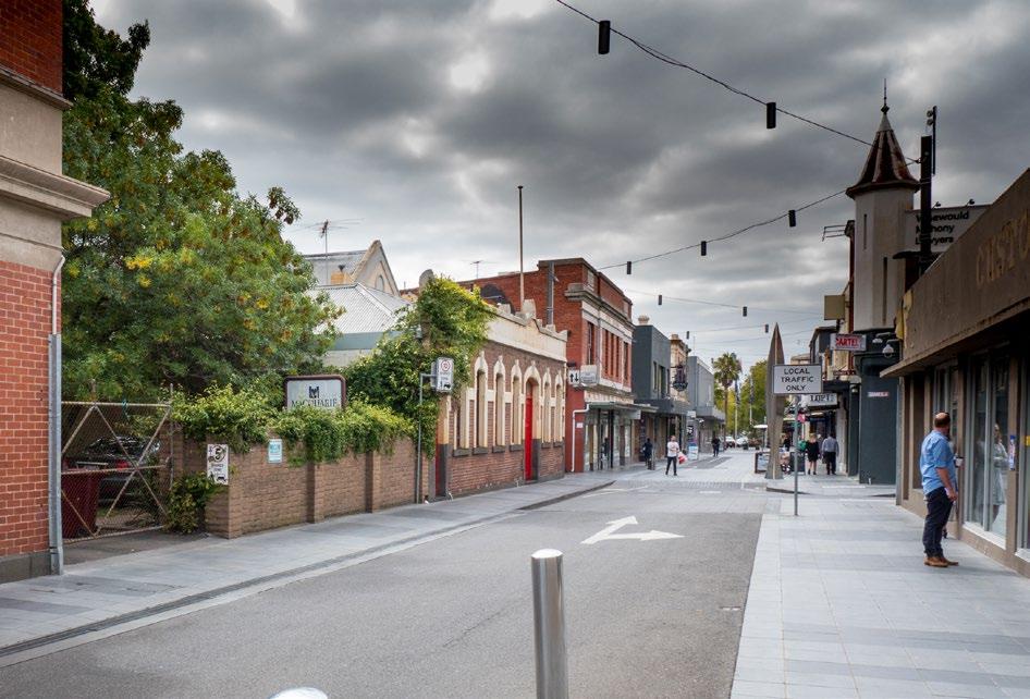 Action 9: Improve pedestrian experiences and activity The location and design of public transport infrastructure in Moorabool Street has a number of negative effects on local traders.