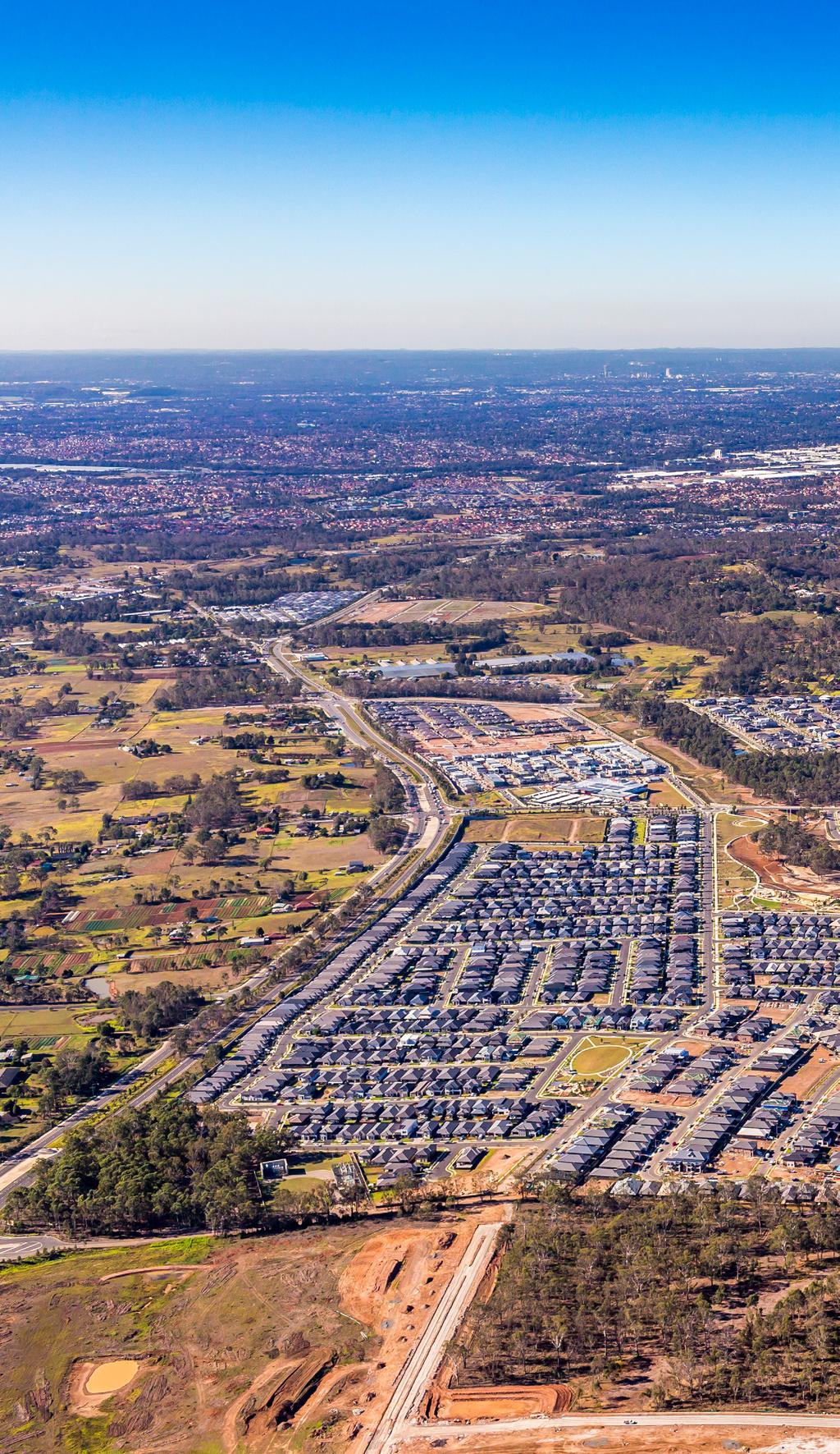 WALKABILITY & ACCESSIBILITY East Leppington is located within South West Sydney, approximately 45km south-west of the Sydney CBD, and forms part of the Campbelltown, Liverpool and Camden Local