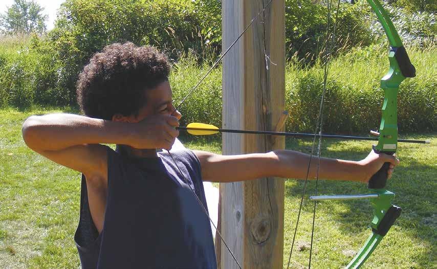OUTDOOR SPORTS ARCHERY/SLINGSHOT CAMP Entering grades 1 3 in fall, 2018 Weeks of June 11, June 25, July 2*, July 16, July 30 and August 13 Two amazing and traditional target sports, the bow and arrow