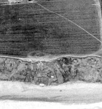 4 - Earthworks from a possible anti-aircraft battery (established early in 1941) still visible in fields south of Atwick in 1995. Fig.