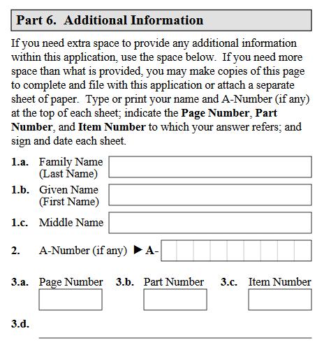 Form I-765: Page 7 If an interpreter assisted you with completing your I-765, complete Part 4.