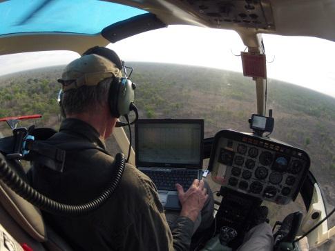 1. Survey methodology 1.1. Flight observations and recording The specific technique used was as follows: 4-seat Bell Jet Ranger helicopter with the pilot in the right front seat, data capture /