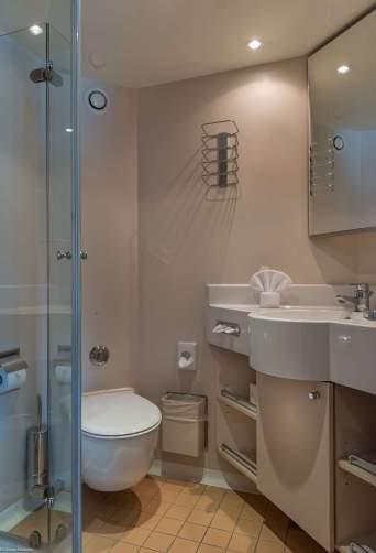 bathroom with individual shower and toilet.