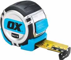 Measuring Tools PRO HEAVY DUTY TAPE MEASURE 5M Extra tough nylon coated 32mm wide blade Blade available in Metric/Imperial & Metric only 2.