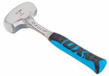 Striking Tools PRO CLUB HAMMER Forged, one piece steel construction Non-slip grip handle with shock reduction High quality steel for durability OX-P082703 5060242338045 3lb / 1.3kg 1 4 25.