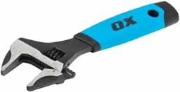 PRO ULTRA-WIDE JAW ADJUSTABLE WRENCH Ultra wide jaw opening Very slim head for access into tight spaces Precision hardened for durability Soft grip