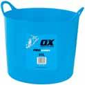 93 PRO HEAVY DUTY FLEXI TUB 20L OR 42L Polyethylene flex tub Available in either 20L or 42L capacity OX-P110620 5060242330674 20L 10 10 5.