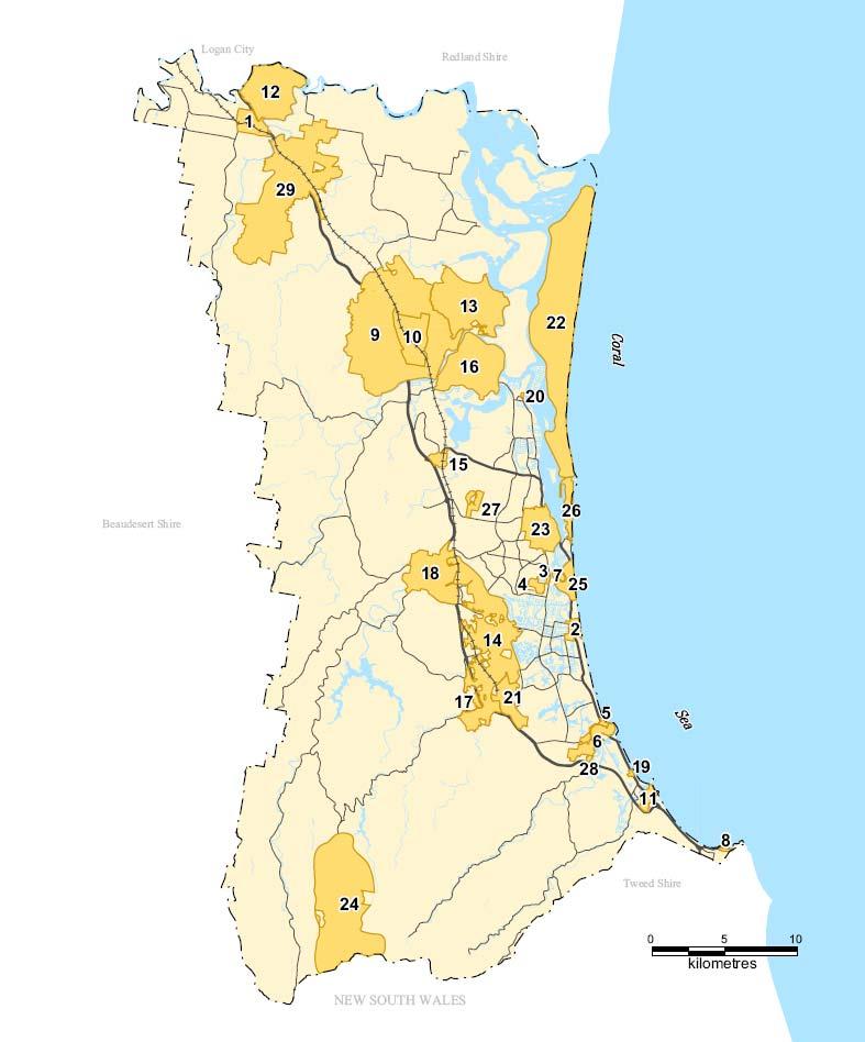 Figure 3 LAP locations Source: Gold Coast Planning Scheme Our Living