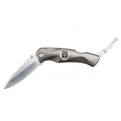 non-slip handle for better grip, low-carry pocket clip allowing the knife to sit deeper in pocket, and lanyard hole built into the handle 44222 features a 440A stainless steel black fine-edge