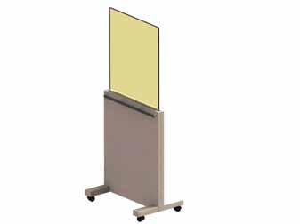 X-Ray Protective Mobile Screen AMS - 076993 Height adjustable viewing screen from 115mm to 190mm Lead Acrylic upper screen (0.