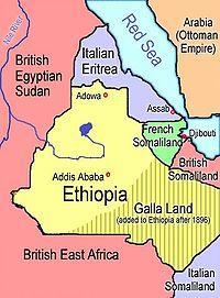 Ethiopian War in 1896 A provisional treaty of peace was concluded