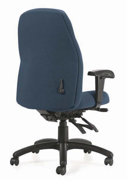The waterfall seat is generously padded for long lasting comfort and support.