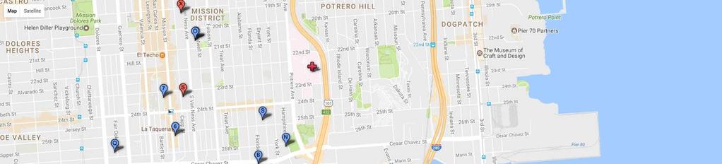 Kl Map 3 April 2017 RCFE Araville RCH (Geriatric) 1506 Florida St., San Francisco, CA 94110 (415) 285-6497 B RCF Diamond Lodge 20 Arlington Ave.