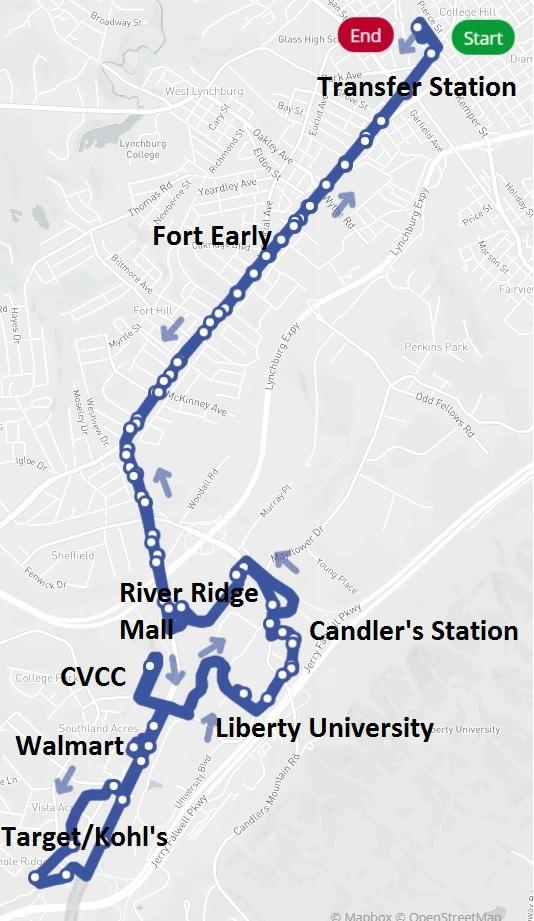 Proposed Route 4 (Previously 4A/4B) Route 4A and 4B will be combined to run one larger loop From the Mall, routes would service Liberty