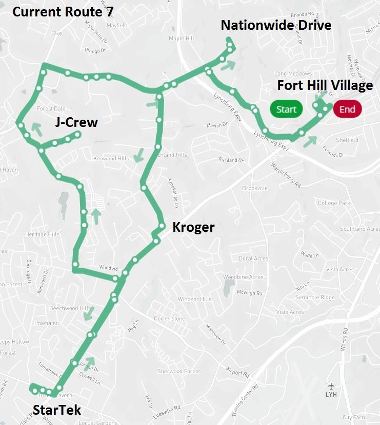 Proposed Route 7 Pictured to