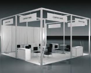) Peninsular and customized booths are also available on request.
