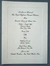 Lot # 354 - Menu for the "Luncheon in Honor of Her Royal Highness Princess Christina" on "June 8, 1965" in the "Swedish Pavilion". Size: 5 1/8" wide by 7" high. Condition: Excellent.