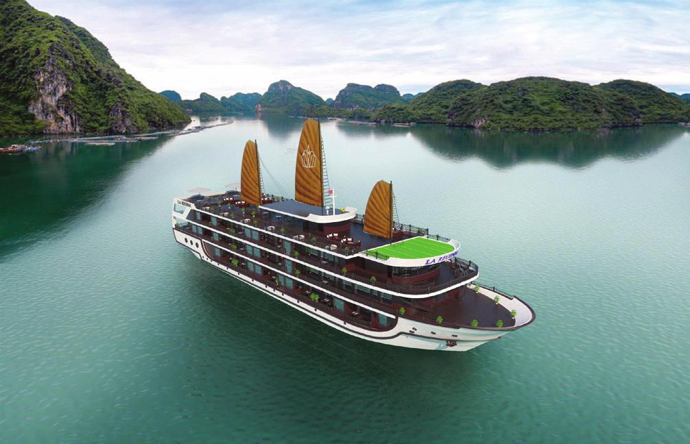 Launched Date: AUGUST 2018 Operating Area THE GULF OF TONKIN, VIETNAM HALONG BAY, LAN HA BAY & CAT BA ISLAND Cruise Duration 2 DAYS/1 NIGHT & 3 DAYS/2 NIGHTS FACTS AND FIGURES Number of Ship 01