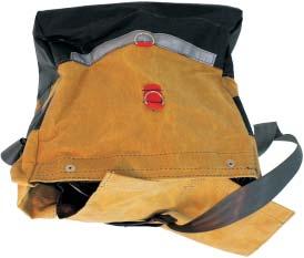 Welders Bag Item #524 16"w x 13"h x 8"d Made of 10 oz. canvas and reinforced with 18 oz. vinyl.