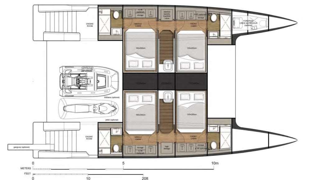 Galley Up in the Saloon (Master Cabin +