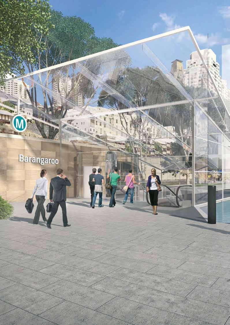 SYDNEY METRO CITY & SOUTHWEST Barangaroo Station Artist s impression of Barangaroo Station Barangaroo Station improves access to the Walsh Bay Arts and Culture precinct as well as providing easy