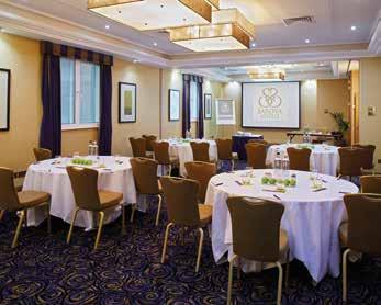 The Queens Suite is a popular venue for private meetings and parties seating up to 90 guests.