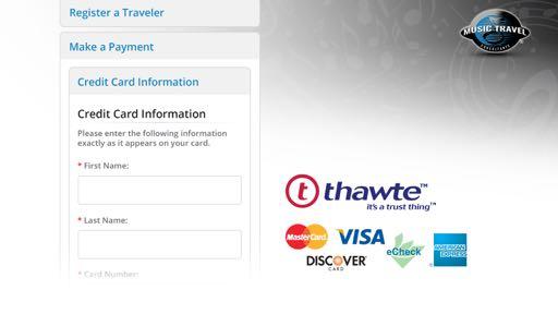 Step 6: Make a Payment (2 of 2) Enter Credit Card or echeck information, including card/account number,