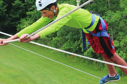 adventurous woods, games, campfires, our 50ft high ropes adventure course plus