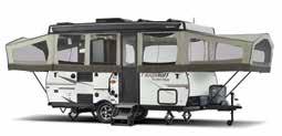 The expansive seating throughout the camper gives everyone plenty of room to sit and enjoy themselves.