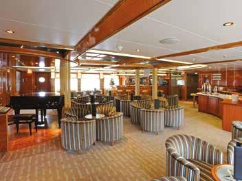 public areas and spacious outside decks. The Club Superior Suite Dining on deck Onboard there is a high ratio of crew to passengers.