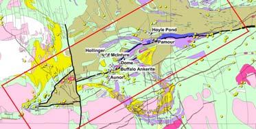 Geology with Major Au Mines & Au Occurrences