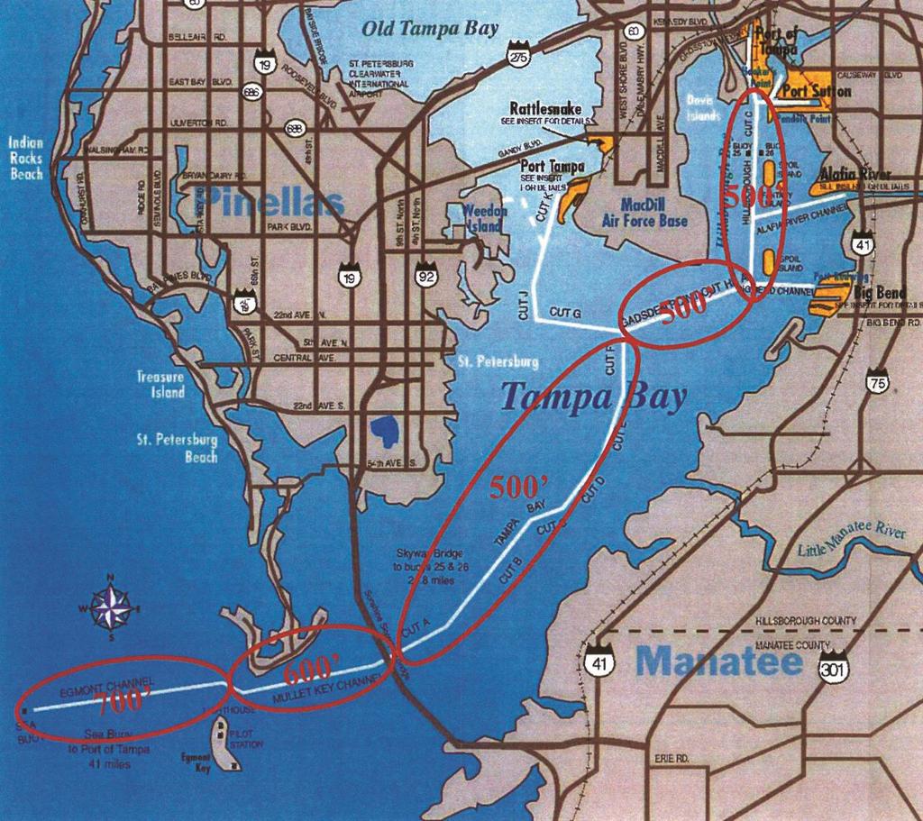 PILOTING CHALLENGES OF TAMPA BAY INTERSECTING CHANNELS
