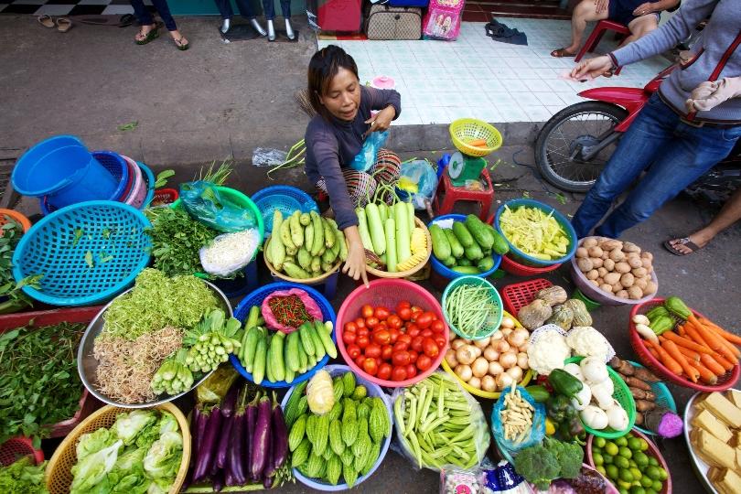 (B,L) DAY 11: CAN THO - CHAU DOC Rise early and board a local boat to explore the famed Cai Rang floating market, where dozens of boats laden with fruits, vegetables and fish from all over the Delta