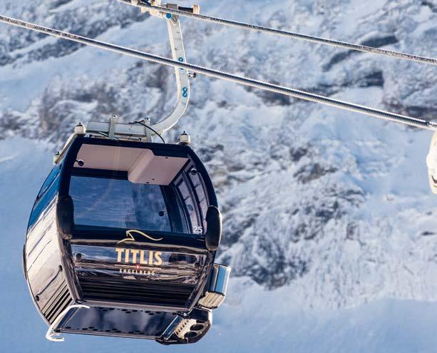 NEW GONDOLA CABLEWAY Our new 8-seater cable cars whisk you directly to the glacier world on TITLIS.