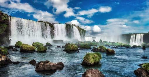 One of the most beautiful places in Argentina is Iguazú Falls. Formed millions of years ago, they are some of the tallest and widest waterfalls in the world. Iguazú means big water.