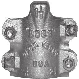 Boss Clamps Widely used for air, water, fluid, petroleum, steam, chemicals and liquid petroleum BOSS FITTINGS The bolts used in the Boss