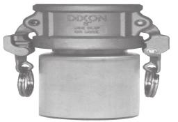 CAM & GROOVE Type C and E Swaged & Notched Cam and Groove Provides a permanently attached cam and groove fitting when superior coupling retention is required Swaged EZ Boss-Lock Type C Cam and Groove