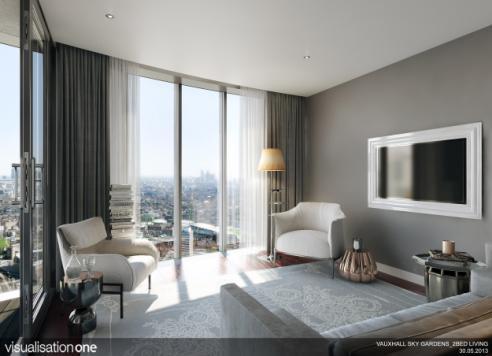 A landmark collection of private apartments with enclosed gardens high above the capital, it is located amidst the nine elms district that includes the new American embassy, Dutch embassy, Battersea