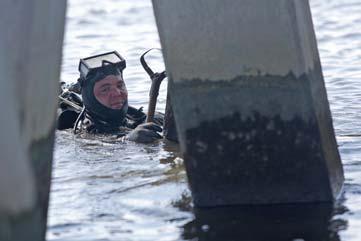 in service. Underwater inspections are also performed at least once every five years on those structures where it is necessary.