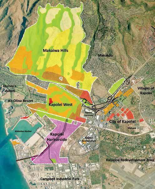 Western Kapolei Along with Kapolei Harborside, two mixed-use residential projects, Makaiwa Hills and Kapolei West, are some of the last opportunities for development on entitled, developable lands in