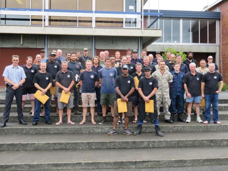 National Rural Fire Authority 2 Photo: Team deployed to Tasmania, Australia - taken at the Police College before departure.