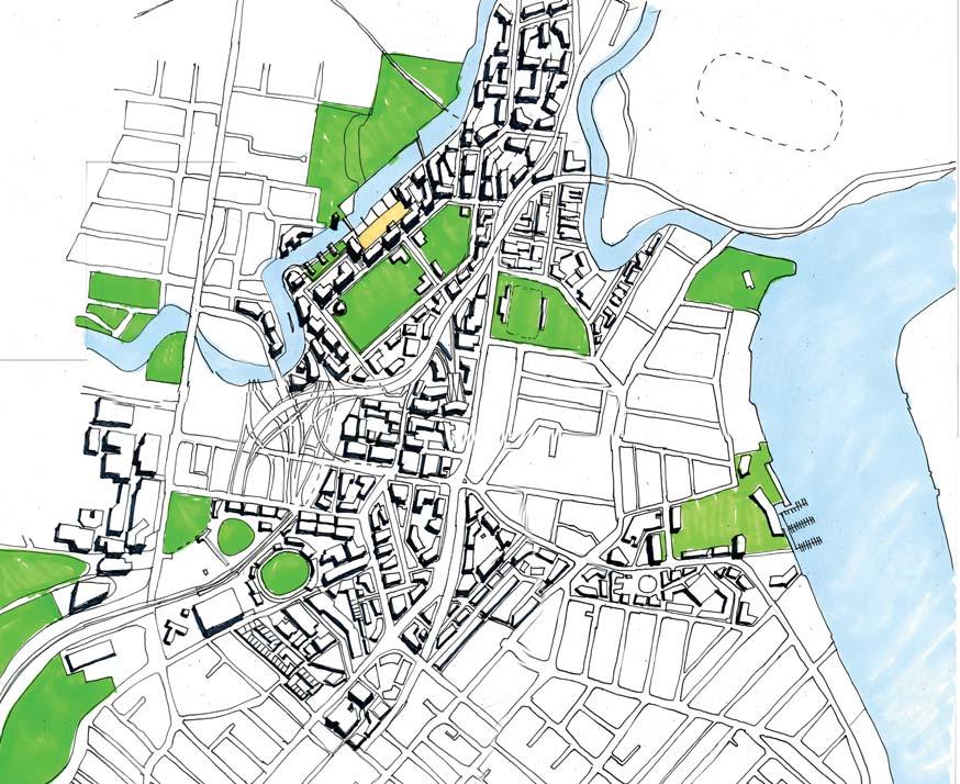 STRATEGY FOUR EXEMPLAR: Possible second. Significant open space for urban growth. Integrated rail and light rail. Dynamic urban waterfront. Population potential triple that is currently envisaged.