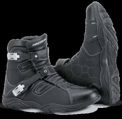 FIRSTGEAR KATHMANDU LO BOOTS The Kathmandu Lo boot is an 8 in., dual-buckle riding boot made for all day comfort in the saddle. The leather/synthetic upper offers waterproof-breathable protection.